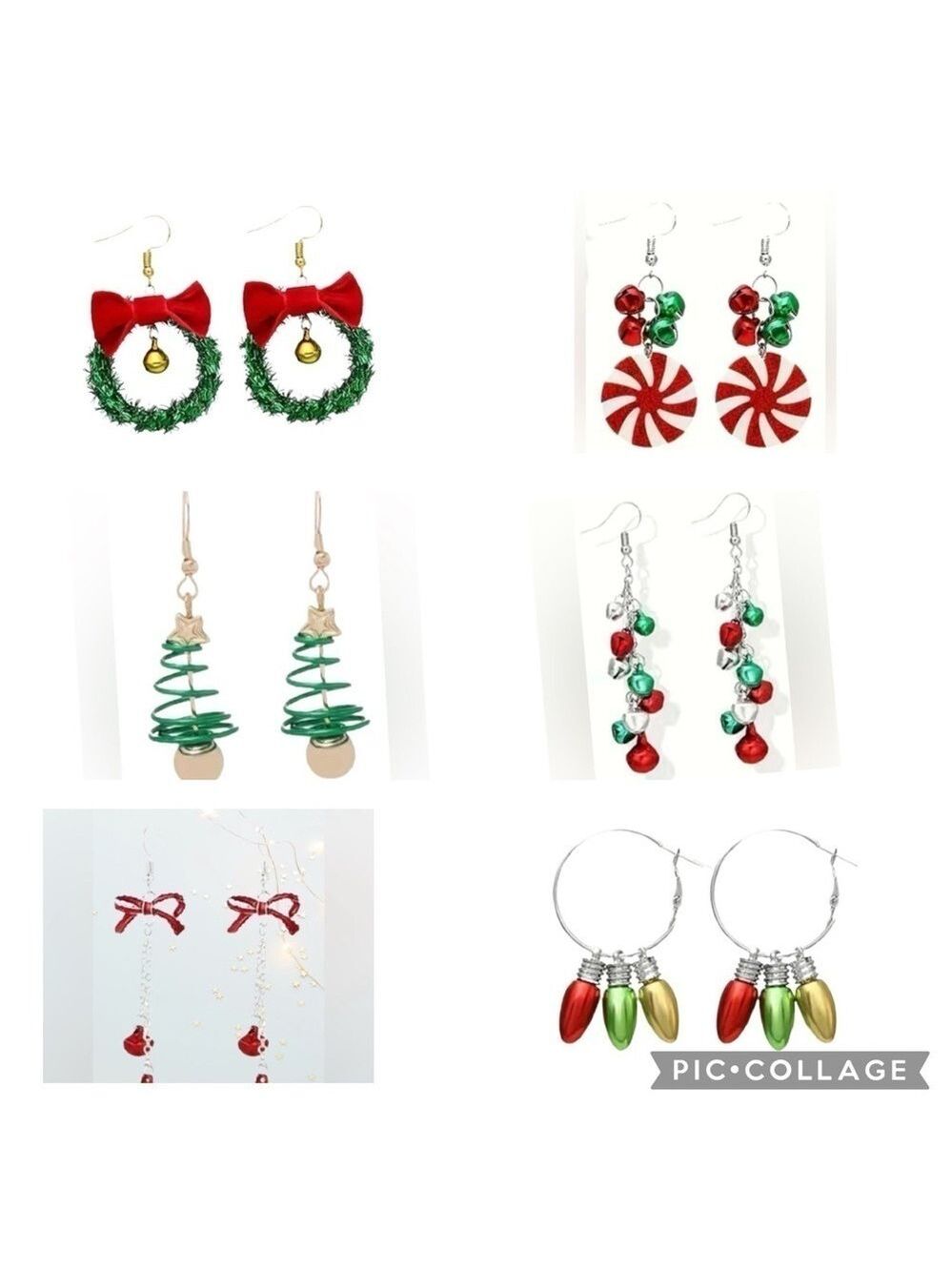 NEW Christmas Starlight Mint Holiday Earrings - Picture 2 of 2